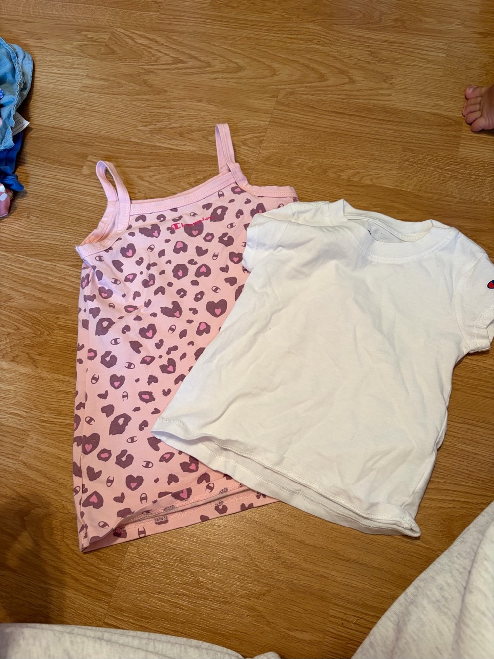 Champion Kids Pink Leopard Tank Top with White Tee